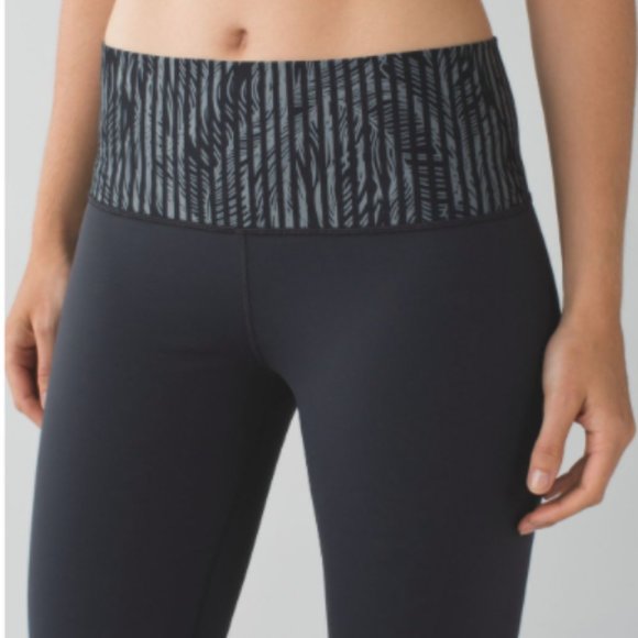 lululemon athletica Pants - Lululemon Groove Pant II Deep Coal / Stripe Play
